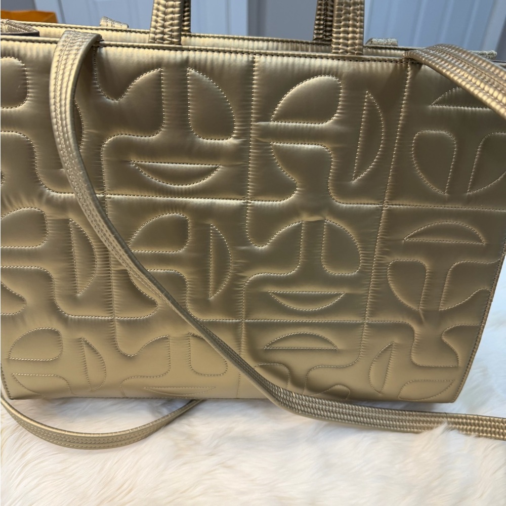 Moose Knuckles Gold Quilted Shoulder Bag